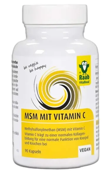 Raab Vitalfood - MSM mit Vitamin C, 90 Kaps.
