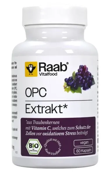 Raab Vitalfood - BIO OPC Extrakt 60 Kapseln à 450 mg, 27g