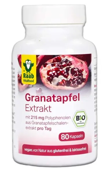 Raab Vitalfood - Granatapfel Extrakt bio 80 Kps.