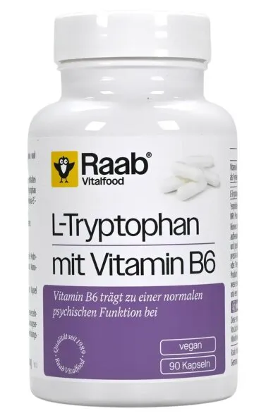 Raab Vitalfood - L-Tryptophan mit Vitamin B6 90 Kapseln à 315 mg