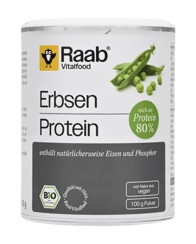 Raab Vitalfood - Bio Erbsen Protein Pulver, 100g