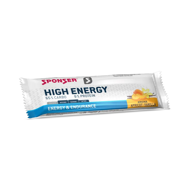 Sponser High Energy Bar | Apricot-Vanilla – Display (30 x 45 g)