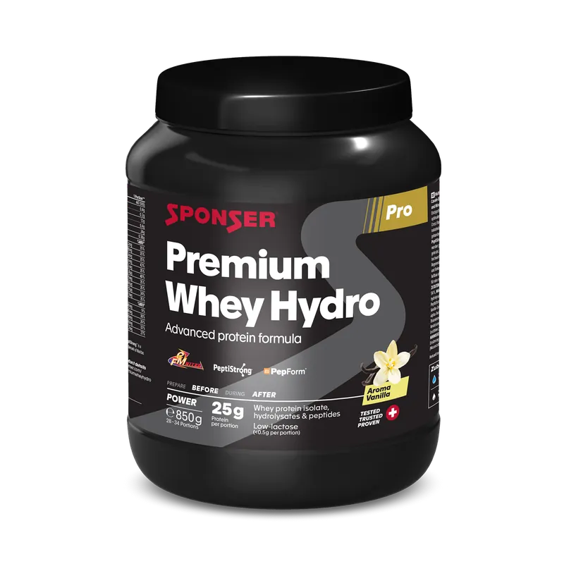 Sponser Premium Whey Hydro | Vanilla – Dose (850 g)