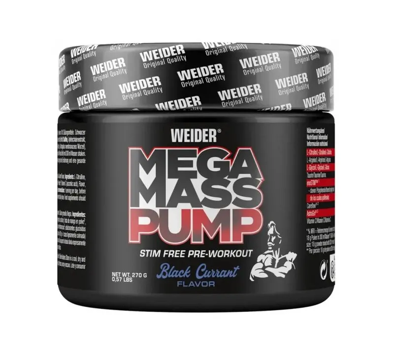 Weider - Mega Mass Pump - 270g Dose - MHD 08/2026