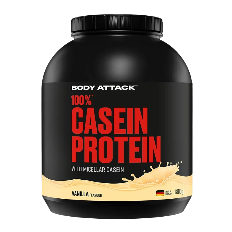 Body Attack 100% Casein Protein (1800g) Vanilla Cream – 1800g
