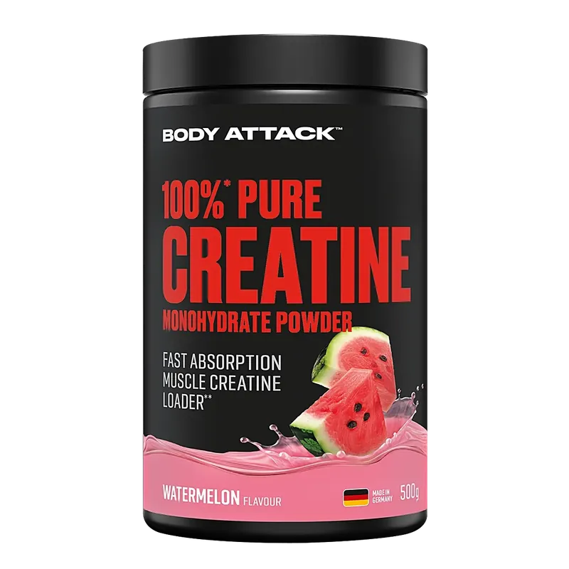 Body Attack - 100% Pure Creatine Monohydrate Flavoured - 500g Dose – 500g