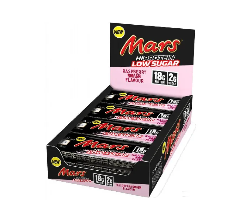 Mars - Low Sugar High Protein Bar Raspberry Smash - Karton 12 x 55g MHD 06/2026