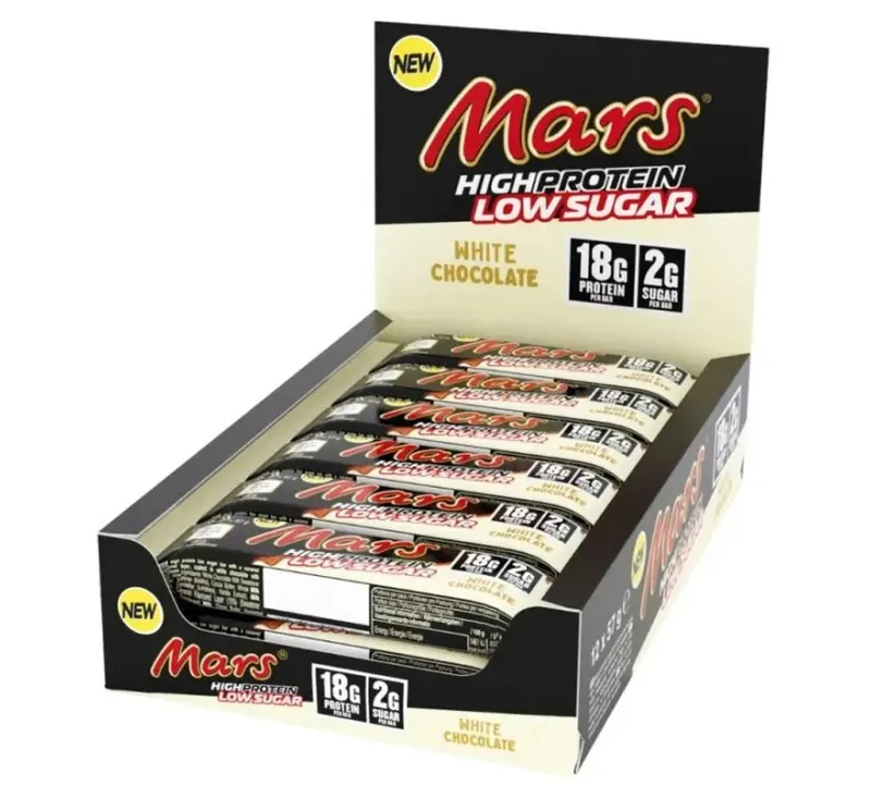 Mars - Low Sugar WHITE High Protein Bar - Karton 12 x 57g MHD 08/2026