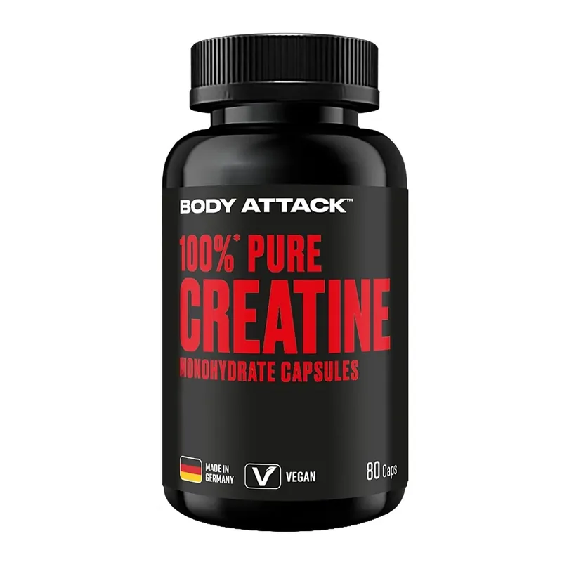 Body Attack - 100% Pure Creatine Caps - 80 Kapseln