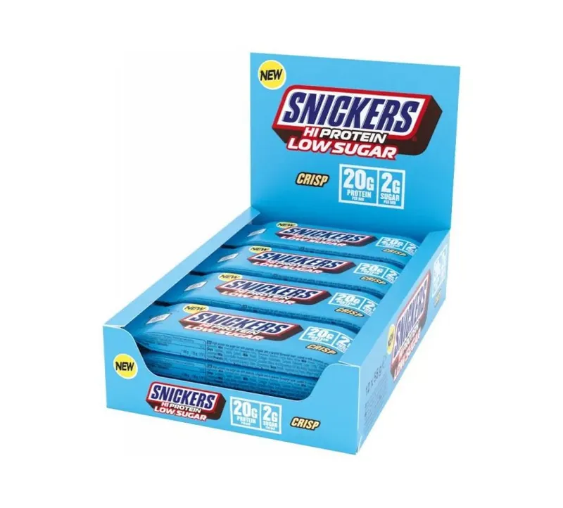 Snickers - Low Sugar CRISP High Protein Bar Riegel - Karton 12 x 55g