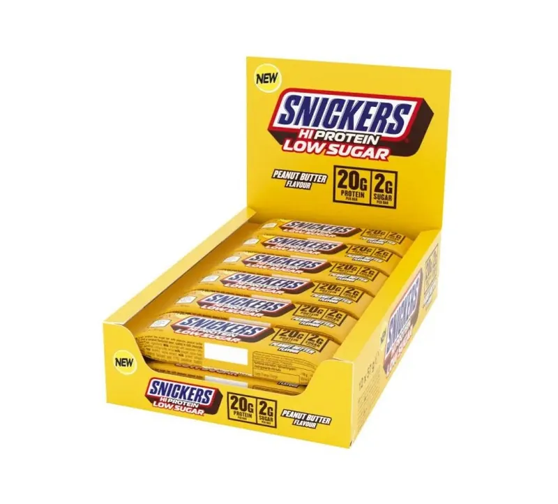 Snickers - Low Sugar PEANUT BUTTER High Protein Bar Riegel - Karton 12 x 57g