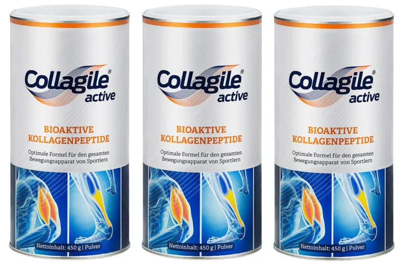 Collagile - 3er-Pack - Collagile active - 3 x 450g Dose