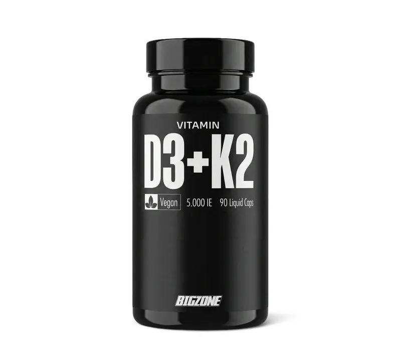 Big Zone - Vitamin D3 + K2 Liquid Caps - 90 Kapseln