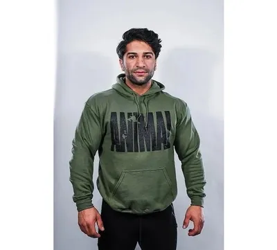 Universal Nutrition - Animal Hooded Sweater Military - grün