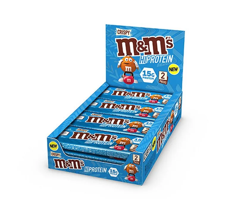 M&M's Crispy High Protein Bar Riegel - Karton 12 x 52g