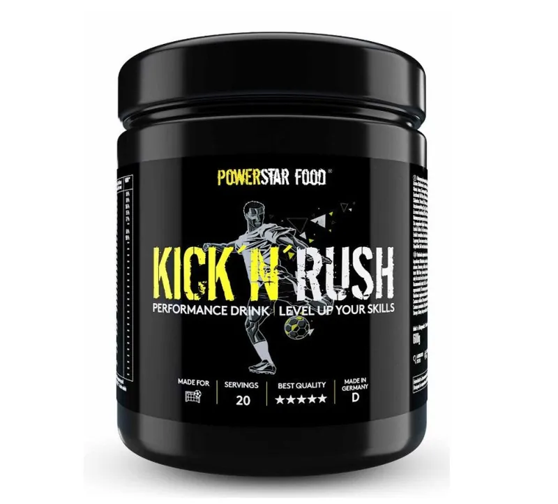 Powerstar Food -KICK'N'RUSH - Pre-Workout für Fußballer - 600g