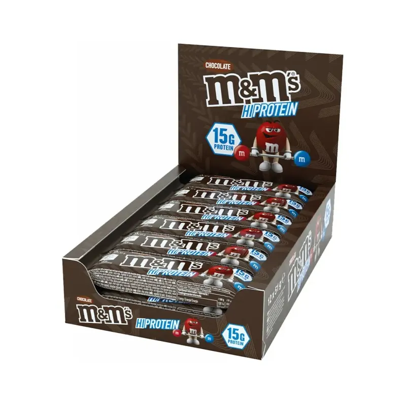 M&M´s Hi-Protein Bar Riegel - Karton 12 x 51g