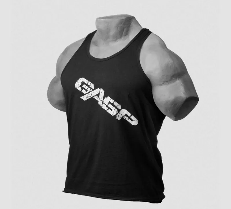 GASP - Vintage T-Back -Tank Top schwarz