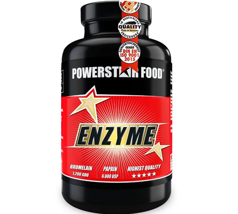 Powerstar Food - Enzyme - Eiweißspaltende Enzyme - 120 Kapseln