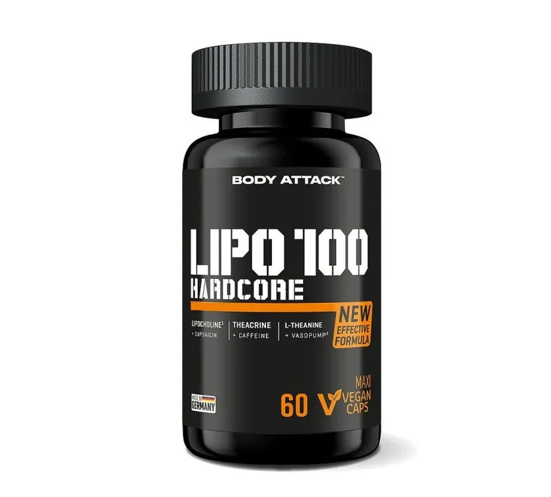 Body Attack - LIPO 100-HARDCORE - 60 Kapseln