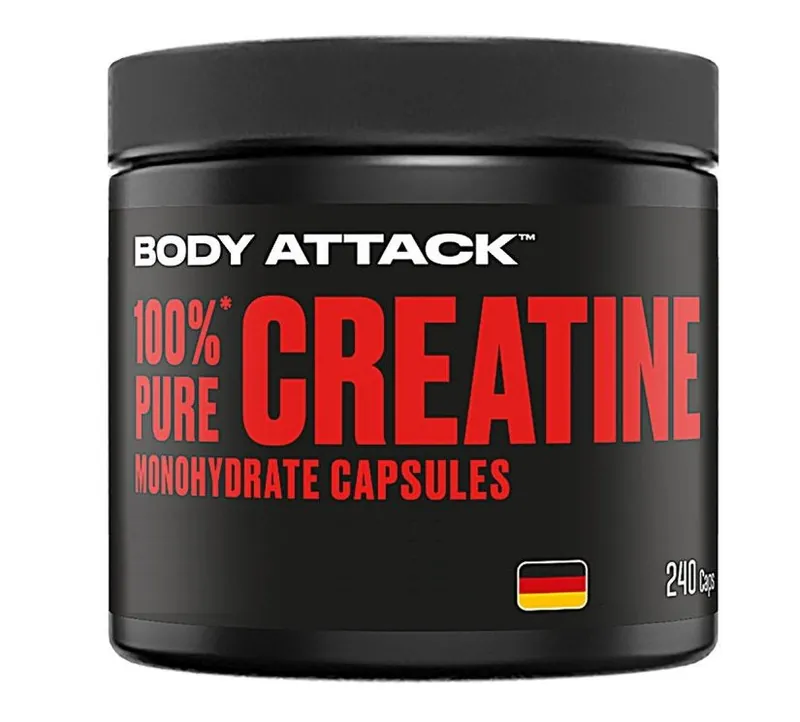 Body Attack - 100% Pure Creatine Caps - 240 Kapseln