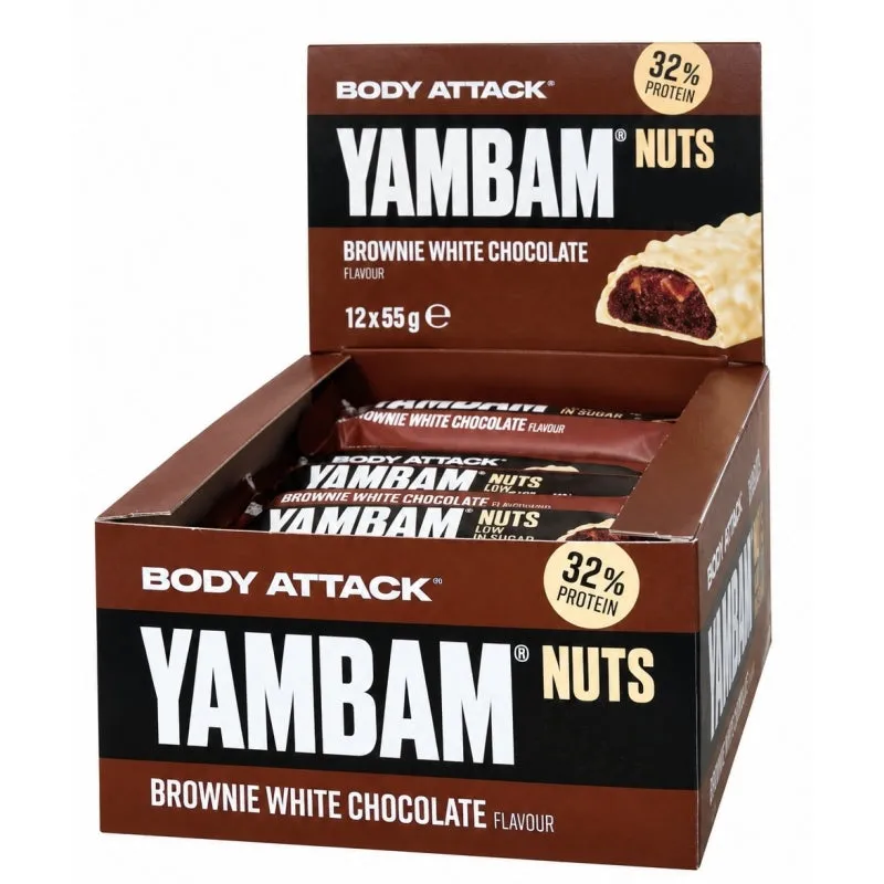 Body Attack  - YamBam NUTS Riegel - Karton 12 x 55g