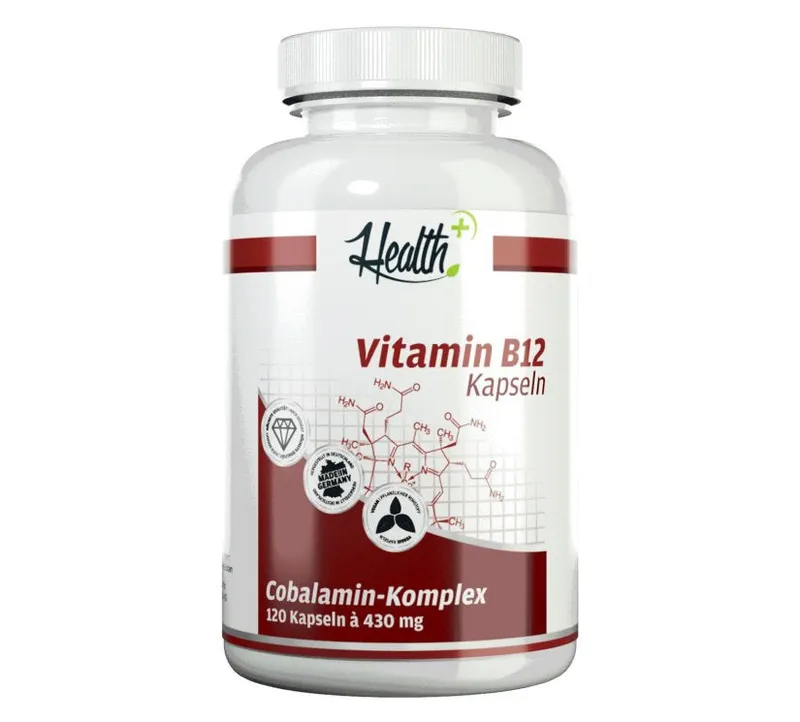 Health+ - Vitamin B12 - 120 Kapseln - MHD 12/2026