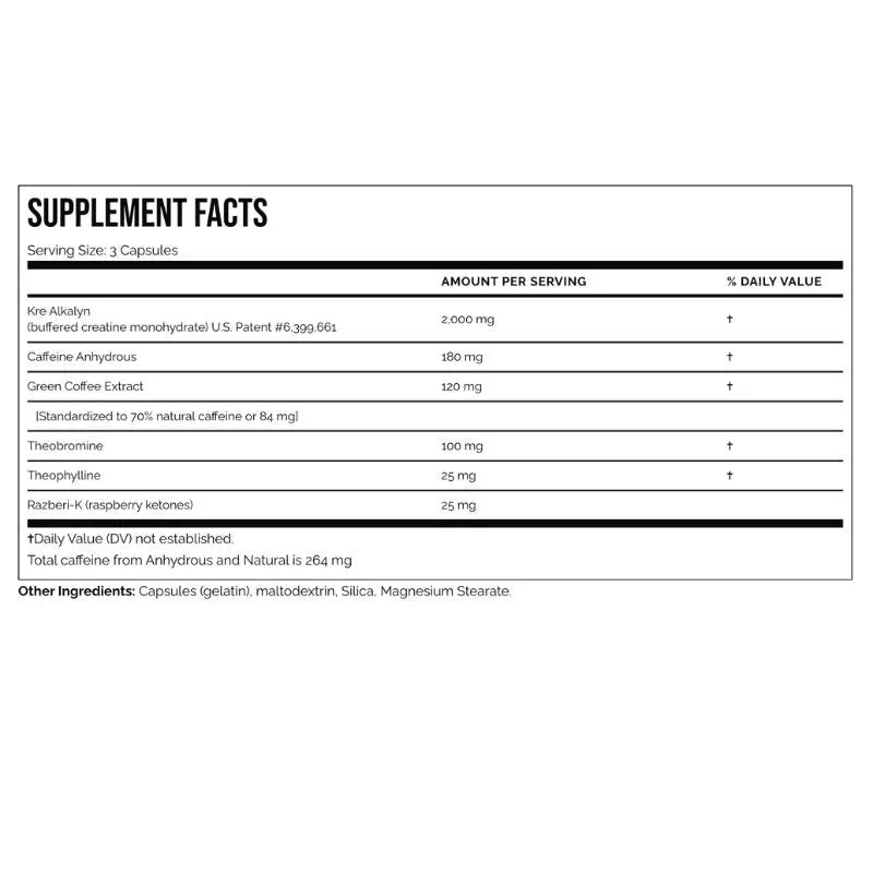 EFX Kre-Alkalyn Hardcore 120 Caps