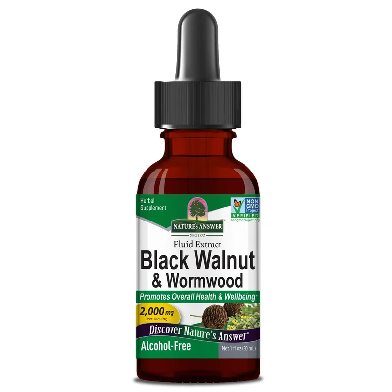 Schwarzwalnusstinktur mit Absinthbaum (Wermut) - Alkoholfreier Kräuterextrakt (30 ml)