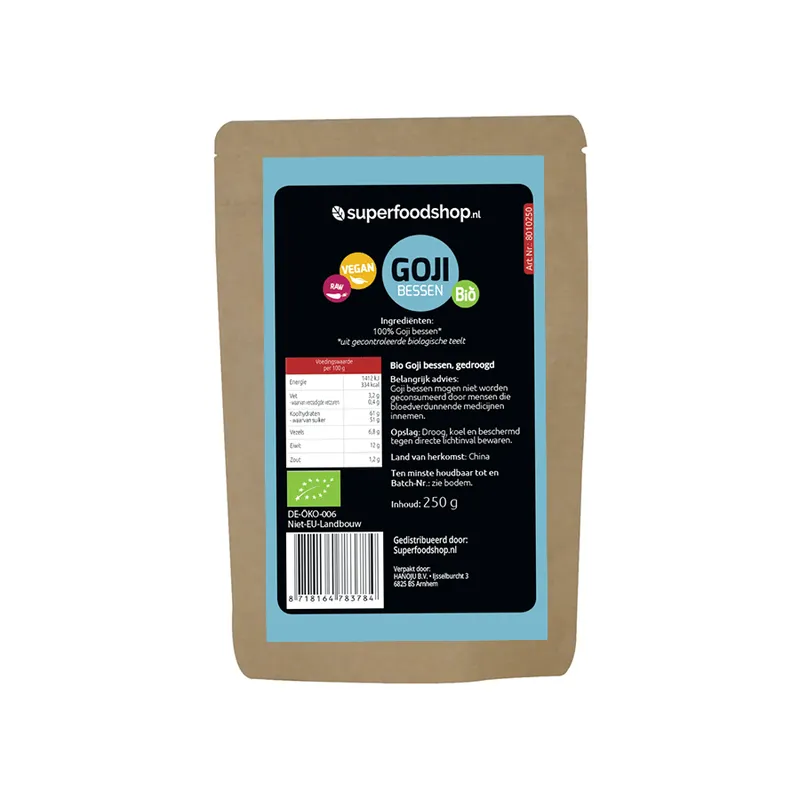 Bio Goji Beeren 250gr - Rein & Natürlich