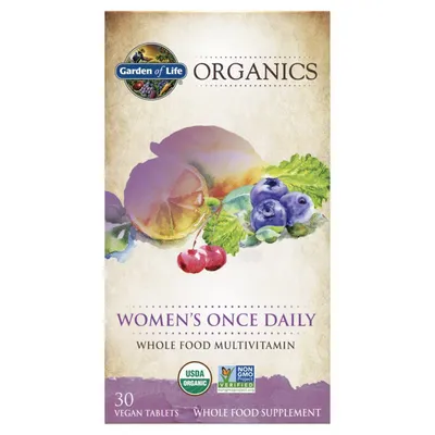 Organics Women's Once Daily - Bio-Multivitamin für Frauen (30 Tab) - 60 Tabletten
