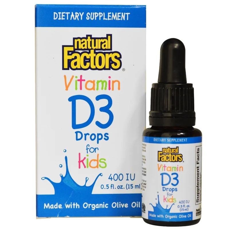 Vitamin D3-Tropfen für Kinder - 400 IU (10 mcg)