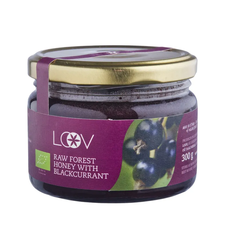 Roher Wald-Honig mit Schwarze Johannisbeere