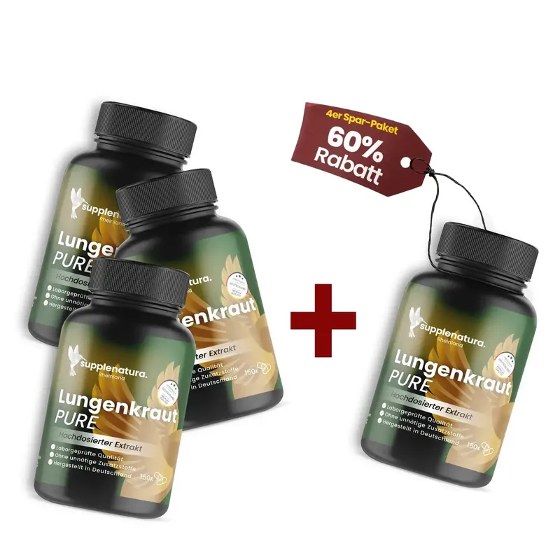 Supplenatura Rheinland Lungenkraut - 400mg Kapseln - hochdosierter Extrakt