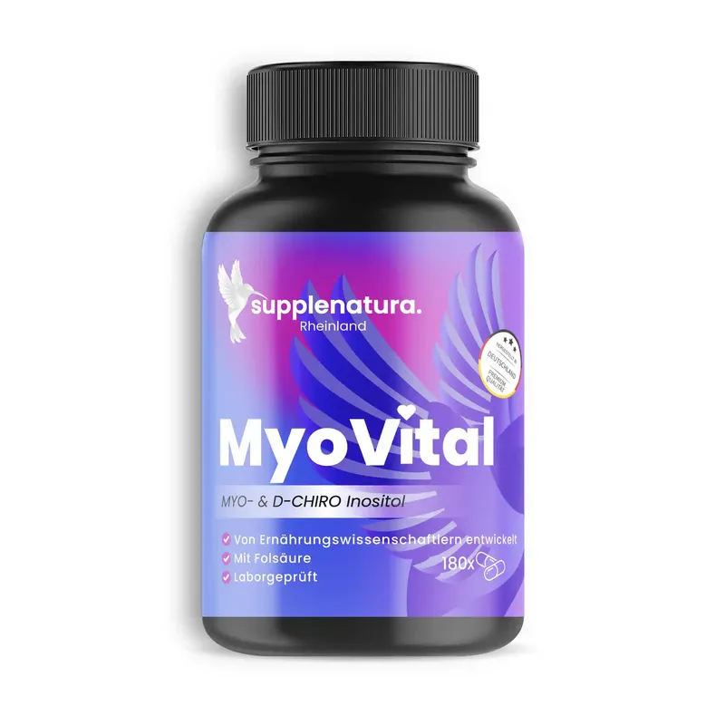 MyoVital - Myo Inositol Kapseln - Mit D-Chiro-Inositol, Folsäure, B6 & Chrom