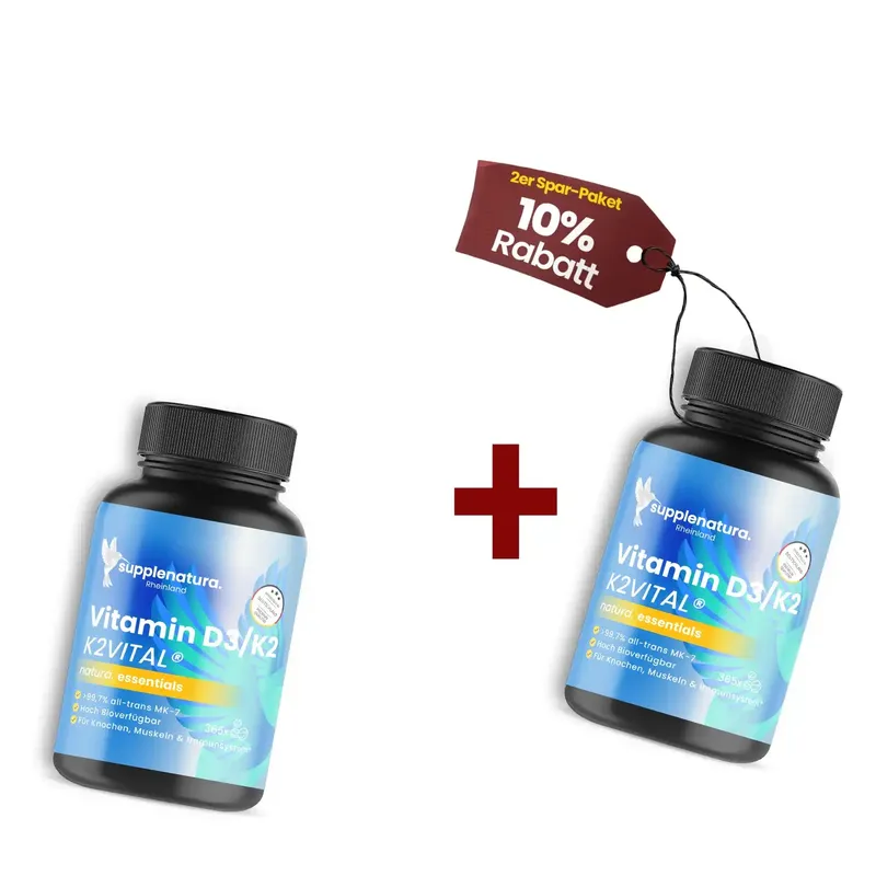 Supplenatura Rheinland Vitamin D3/K2 Tabletten - K2VITAL® - Markenrohstoff