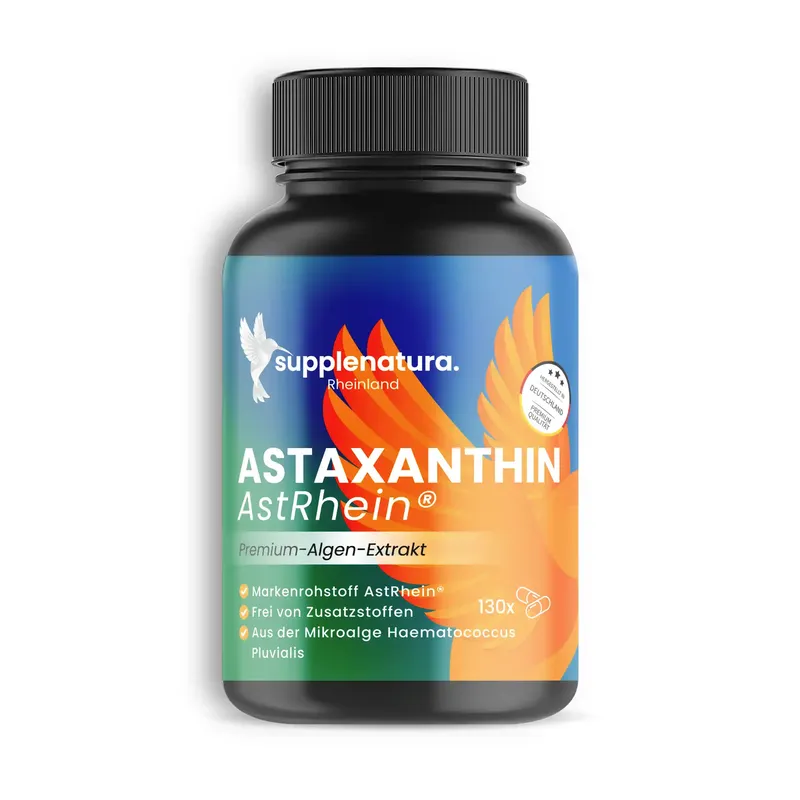 Astaxanthin Kapseln 8mg - Markenrohstoff AstRhein® - 130 hochdosierte Kapsel