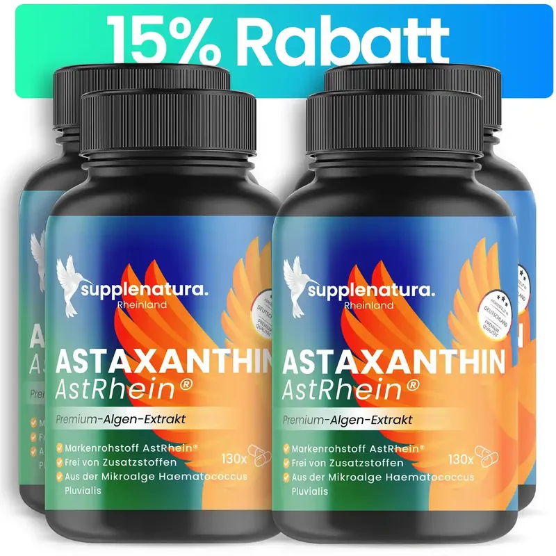 Astaxanthin Kapseln 8mg - Markenrohstoff AstRhein® - 130 hochdosierte Kapsel