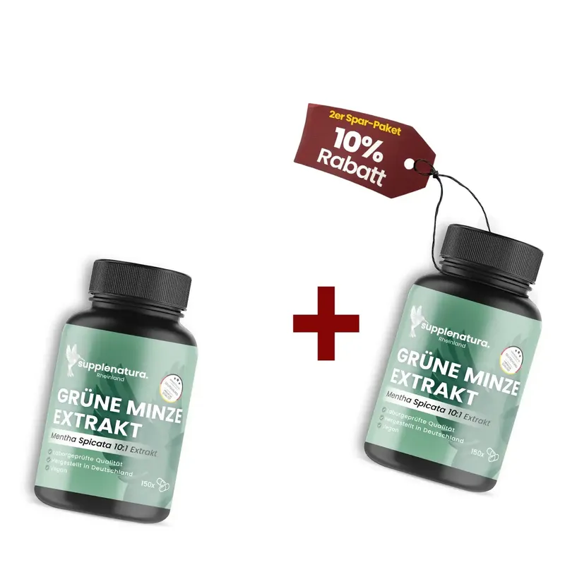Supplenatura Rheinland Grüne Minze Extrakt - 150 Kapseln  (10:1 Extrakt)