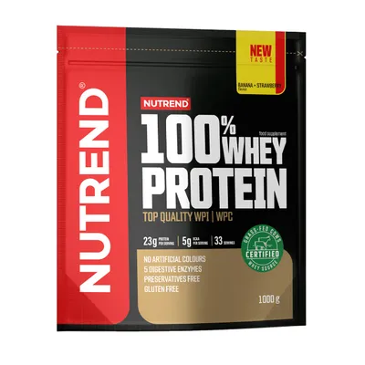 Nutrend 100% Whey Protein 1000g Banane Erdbeere