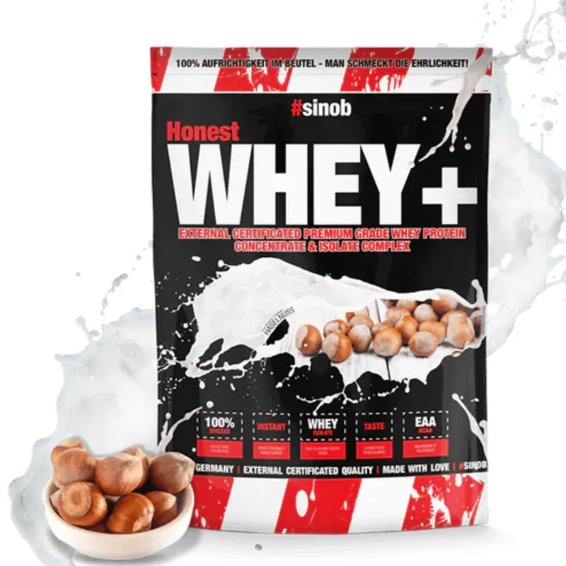 Sinob Honest Whey+ 1000g Haselnuss