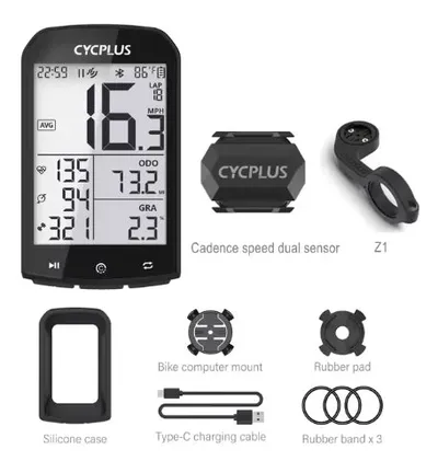 Cyplus CYCPLUS M1 GPS Fahrradcomputer – 2,9″ Display, ANT+ & Bluetooth 5.0, IPX6 wasserdicht, 35 h Akku, präzises GPS Tracking