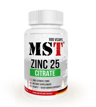 MST | Zinc Citrate 25mg - 100 Kapseln