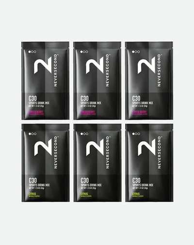 Neversecond™ C30 Sports Drink Varity Pack, 6-er Pack, Forest Berry/Citrus, je 32g