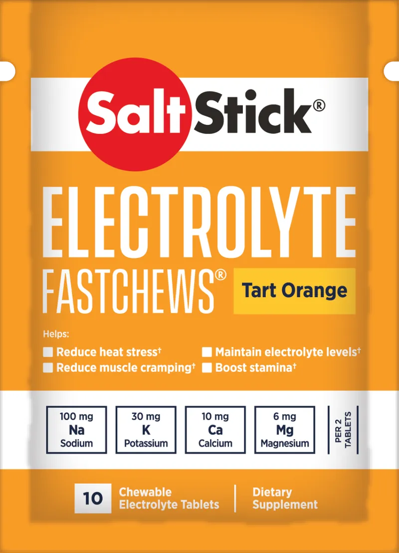 SaltStick FastChews Orange, Elektrolyt-Kautabletten, 10Stück, 16g