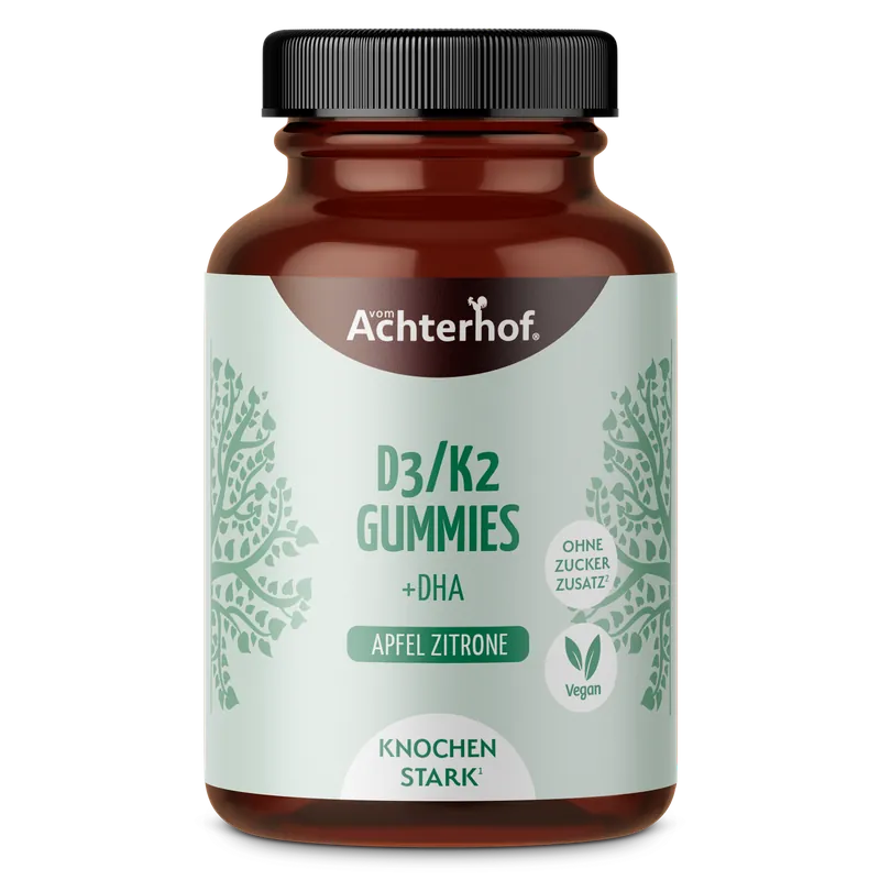 Saftgold D3/K2 Gummies Apfel Zitrone + DHA (80 Stück)