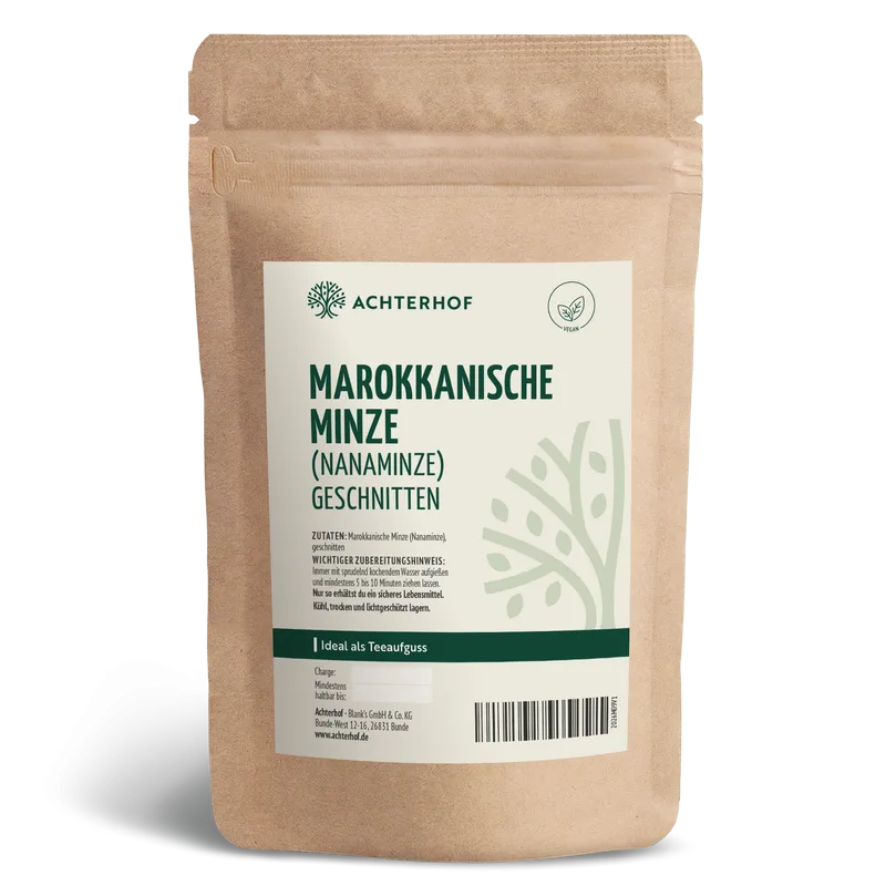 Marokkanische Minze geschnitten