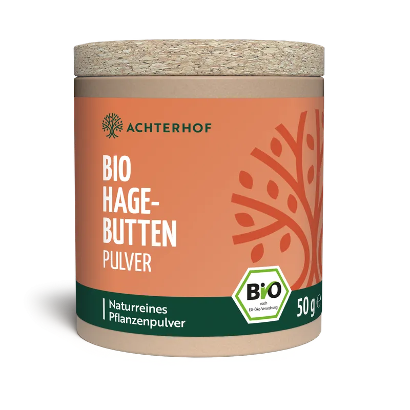 VOM ACHTERHOF Bio Hagebutten Pulver – 50g