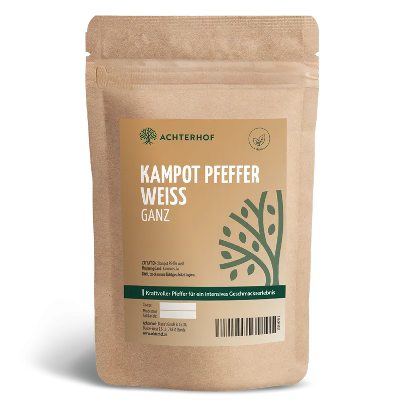Kampot Pfeffer weiß ganz
