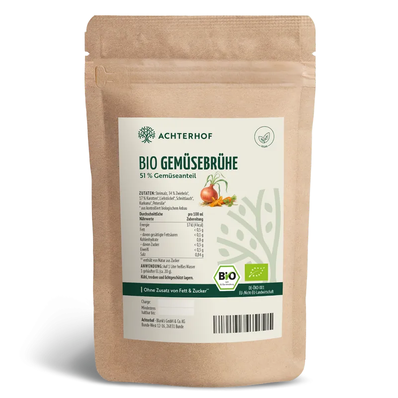 VOM ACHTERHOF Bio Gemüsebrühe mit 51% Gemüseanteil (500g) – 500g